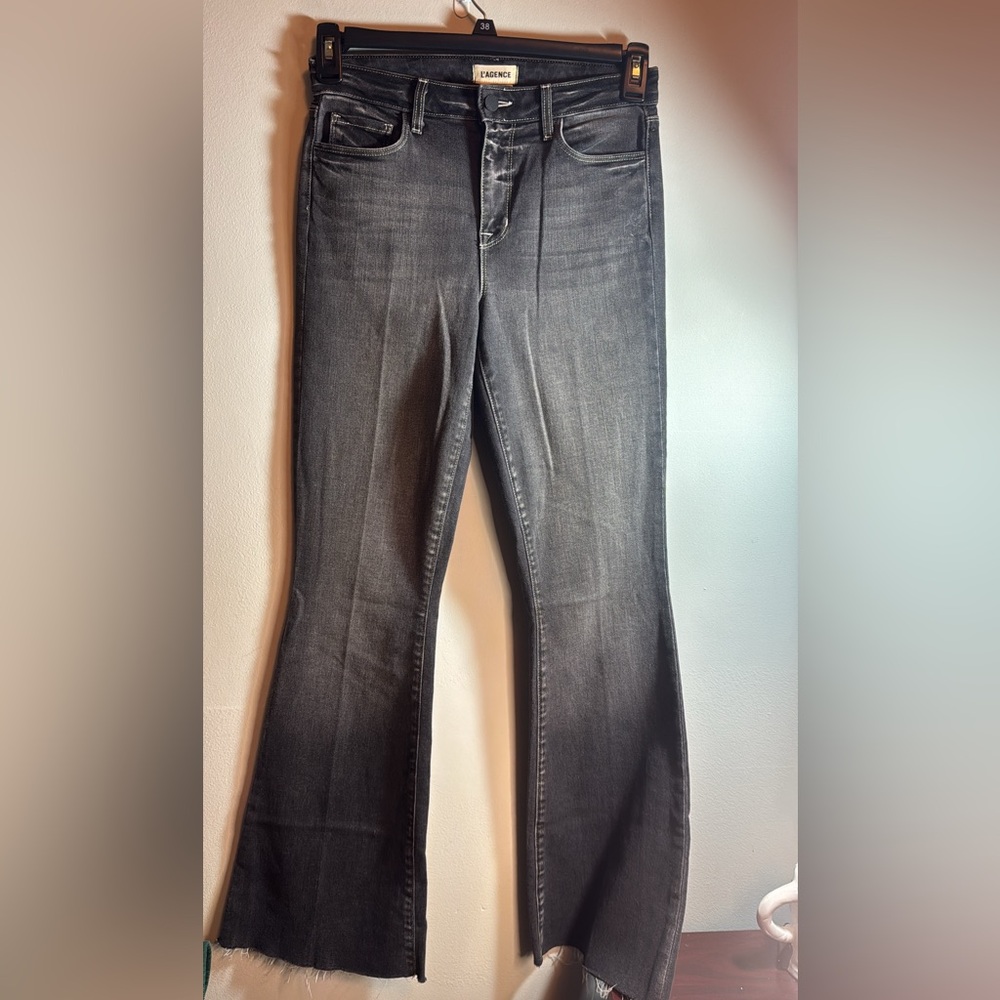 Lagence women’s denim jean Sz 26x31 bootcut Black wash